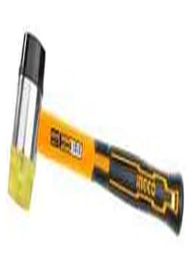 مطرقة INGCO مزدوجة الوجه ناعمة 40 مم برأس مطاطي ورأس نايلون لأعمال الجلود والساعات والمجوهرات وتركيب الأرضيات